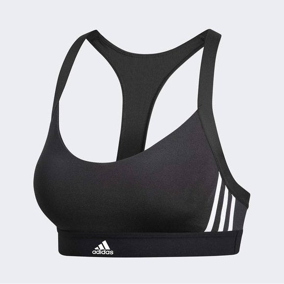 adidas | All Me, 3 Stripes Racerback Sports Bra - Picture 2 of 11
